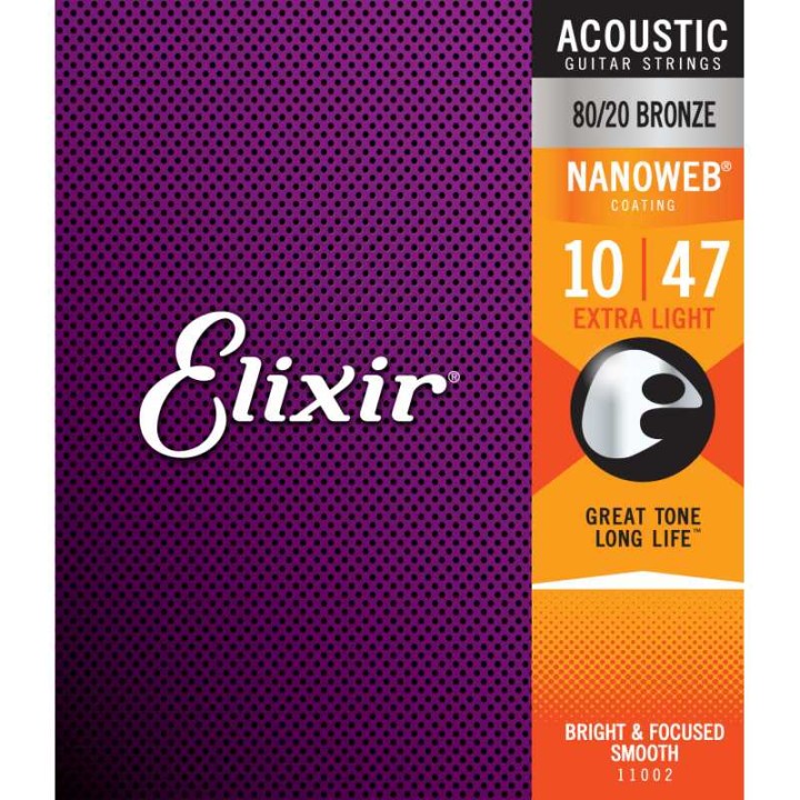 ELIXIR - 11002 ACOUSTIC 80/20 BRONZE NANOWEB 644673