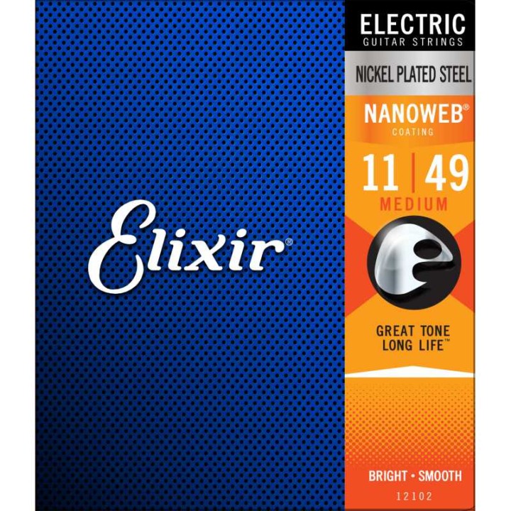 Acquista ELIXIR 12102 ELECTRIC NICKEL PLATED STEEL NANOWEB 11-49 online | Merula Strumenti Musicali