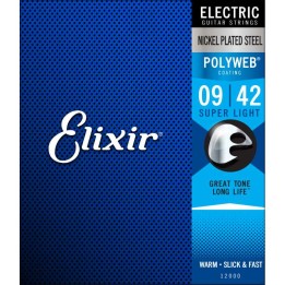 Acquista ELIXIR 12000 ELECTRIC NICKEL PLATED STEEL POLYWEB 9-42 online | Merula Strumenti Musicali