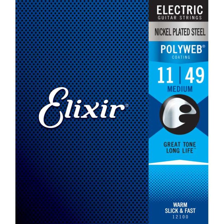 Acquista ELIXIR 12100 ELECTRIC NICKEL PLATED STEEL POLYWEB 11-49 online | Merula Strumenti Musicali