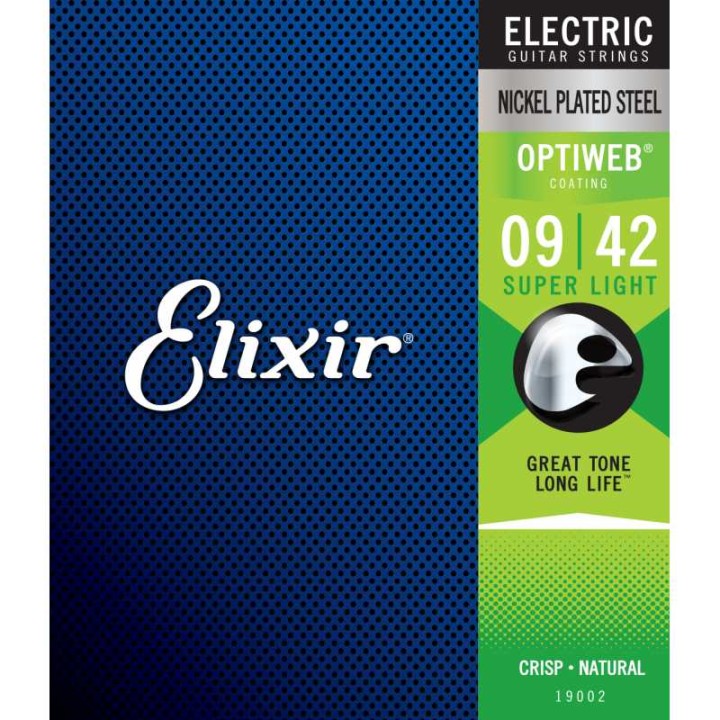 Acquista ELIXIR 19002 ELECTRIC NICKEL PLATED STEEL OPTIWEB 9-42 online | Merula Strumenti Musicali