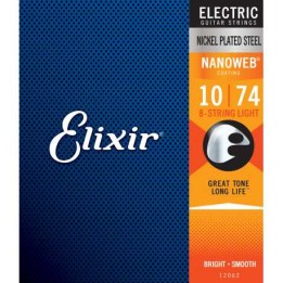 Acquista ELIXIR 12062 ELECTRIC NICKEL PLATED STEEL NANOWEB 10-74 (12STRING) online | Merula Strumenti Musicali