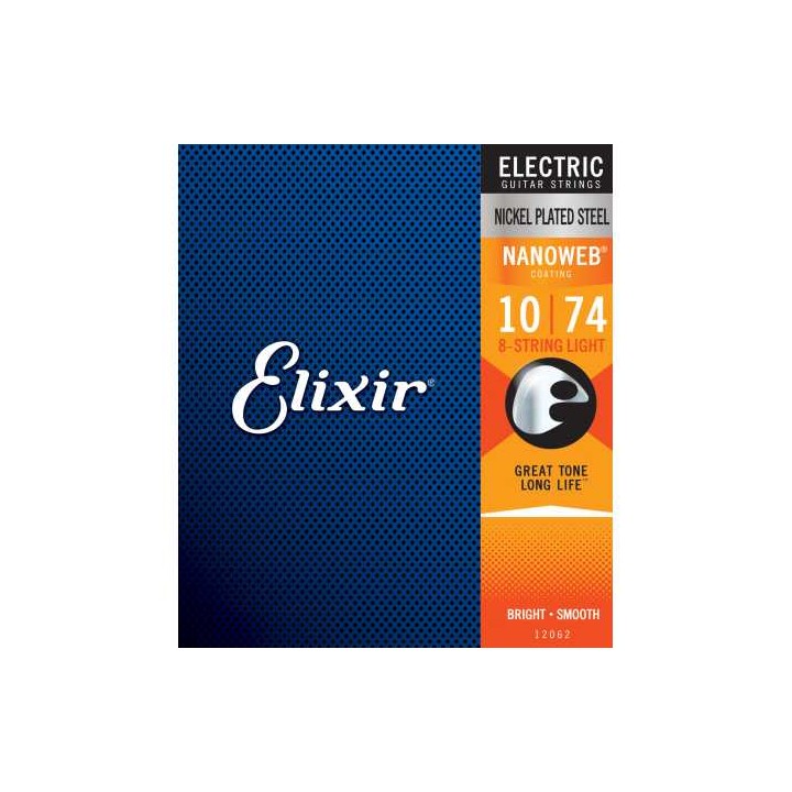 Acquista ELIXIR 12062 ELECTRIC NICKEL PLATED STEEL NANOWEB 10-74 (12STRING) online | Merula Strumenti Musicali