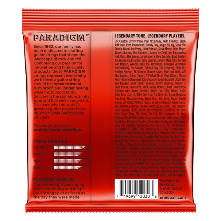 Acquista ERNIE BALL 2030 PARADIGM SKINNY TOP HEAVY BOTTOM SLINKY 10-62 online | Merula Strumenti Musicali