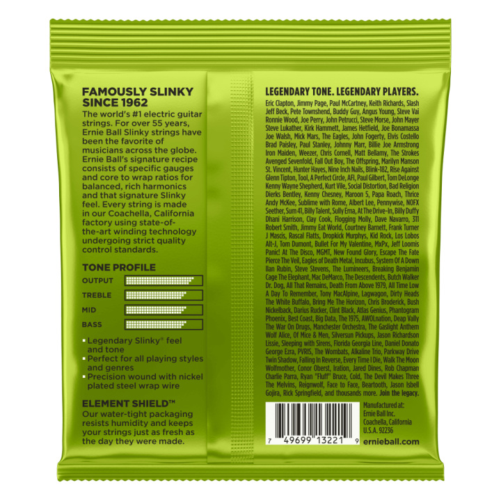 Acquista ERNIE BALL 3221 Nickel Wound Regular Slinky 10-46 - 3 Set online | Merula Strumenti Musicali