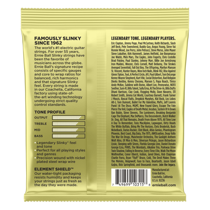 Acquista ERNIE BALL 2214 NICKEL WOUND MAMMOTH SLINKY 12-62 online | Merula Strumenti Musicali