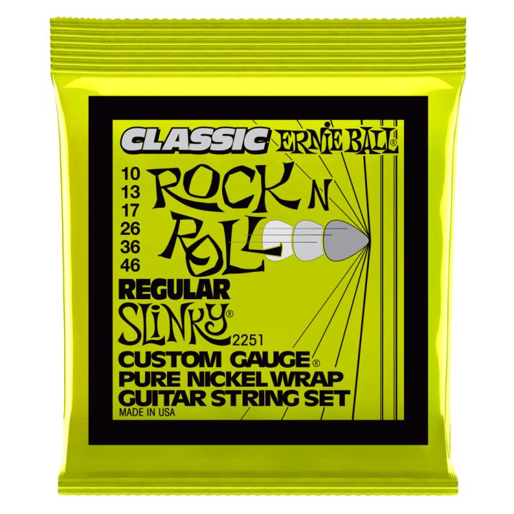 Acquista ERNIE BALL 2251 Regular Slinky Classic Rock N Roll Pure Nickel Wrap Electric Guitar  online | Merula Strumenti Musicali