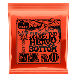 Acquista ERNIE BALL 3215 NICKEL WOUND SKINNY TOP HEAVY BOTTOM SLINKY 10-52 - 3 SET online | Merula Strumenti Musicali
