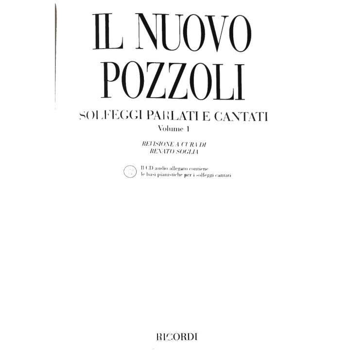 Acquista RICORDI IL NUOVO POZZOLI VOLUME 1 - SOLFEGGI PARLATI E CANTATI online | Merula Strumenti Musicali