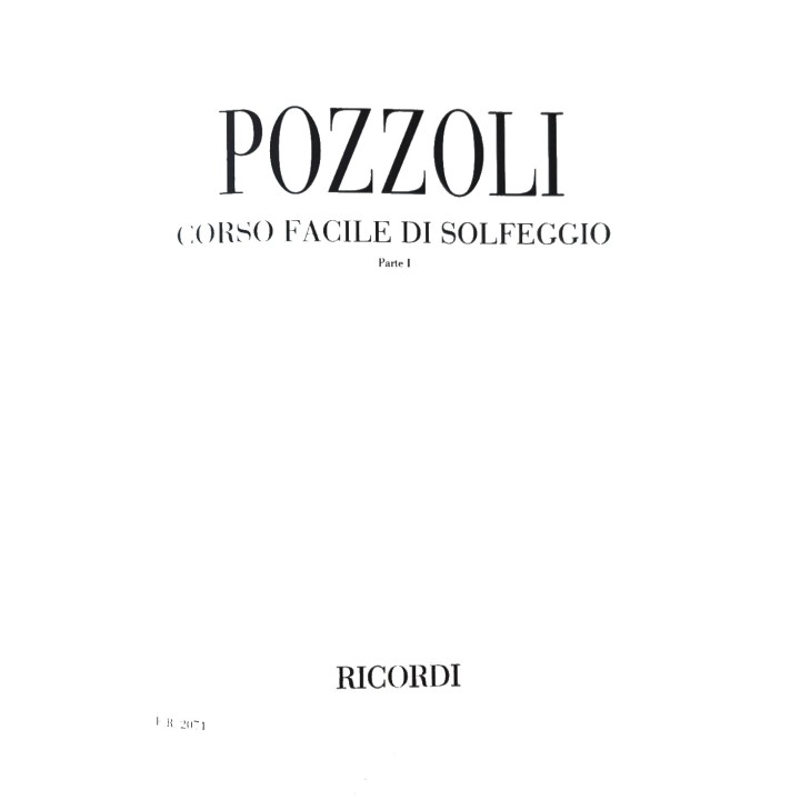 Acquista RICORDI POZZOLI PARTE 1 - CORSO FACILE DI SOLFEGGIO online | Merula Strumenti Musicali
