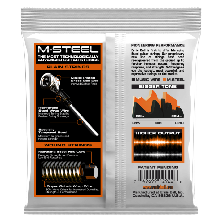 Acquista ERNIE BALL 2922 Hybrid Slinky M-Steel Electric Guitar Strings 9-46 online | Merula Strumenti Musicali