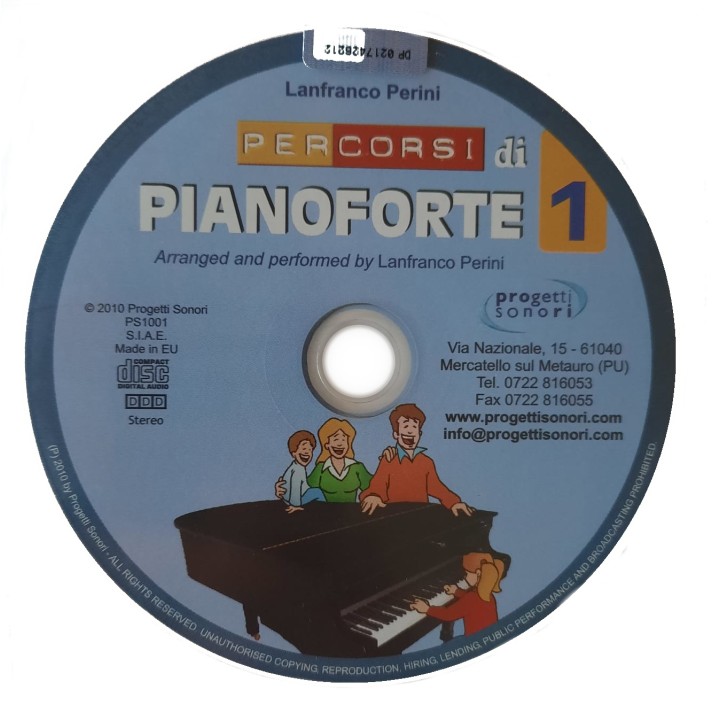 Acquista PROGETTI SONORI L. PERINI PERCORSI DI PIANOFORTE 1 | Merula Strumenti Musicali
