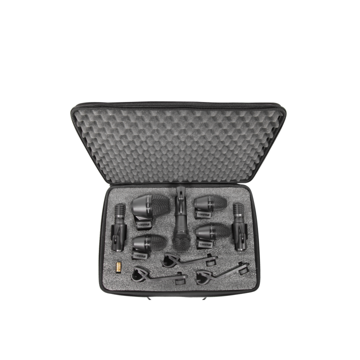 SHURE - PGADRUMKIT7: Set di 7 microfoni per batteria.