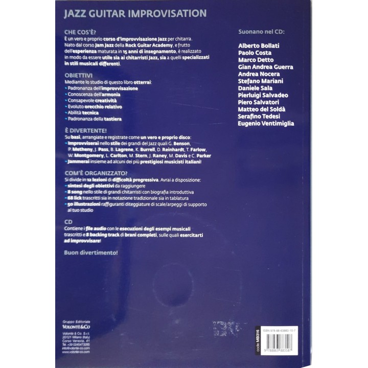 Acquista VOLONTE & CO. JAZZ GUITAR IMPROVISATION | Merula Strumenti Musicali