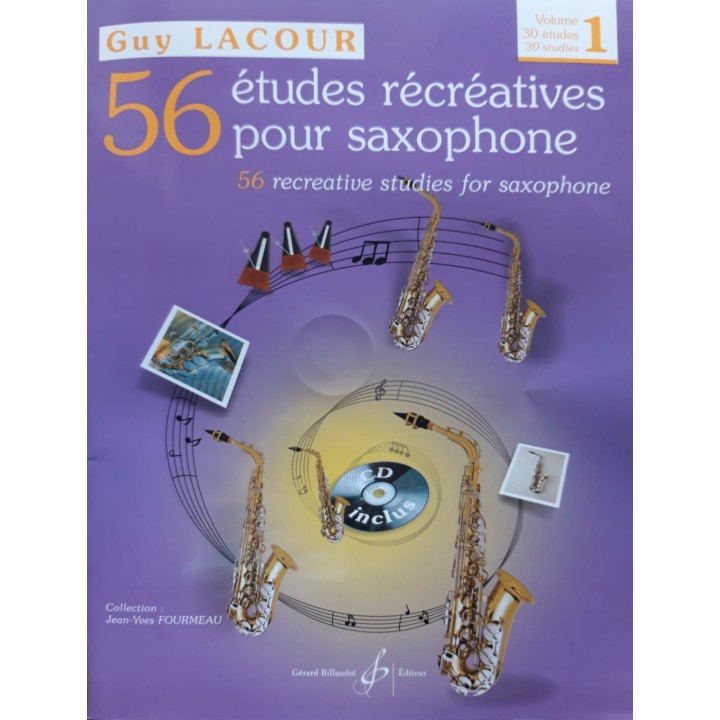 Acquista GERARD BILLAUDOT EDITEUR LACOUR 56 ÉTUDES RÉCRÉATIVES POUR SAXOPHONE | Merula Strumenti Musicali