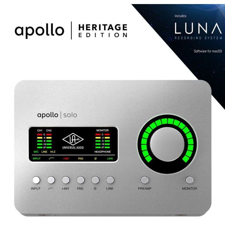 universal audio apollo solo thunderbolt heritage edition interfaccia audio