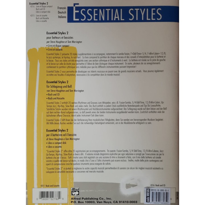 Acquista ALFRED ESSENTIAL STYLES 2 | Merula Strumenti Musicali