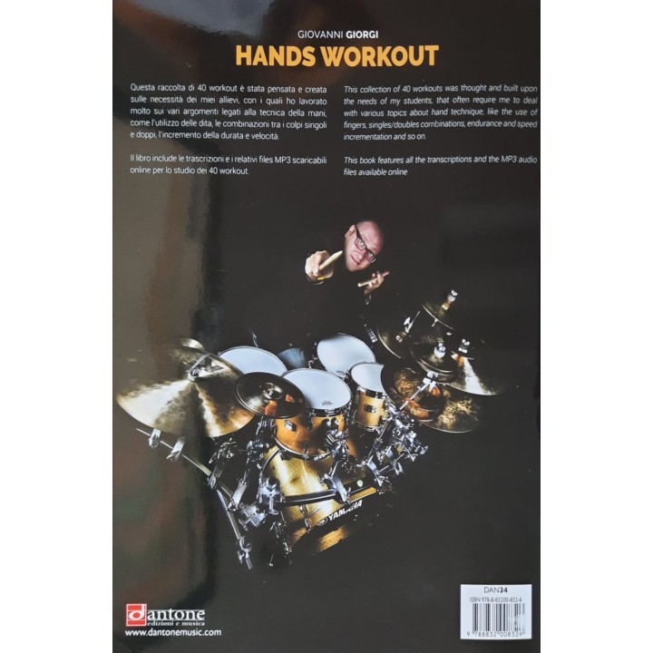 DANTONE EDIZIONI GIORGI HANDS WORKOUT - Libro didattico per batteristi