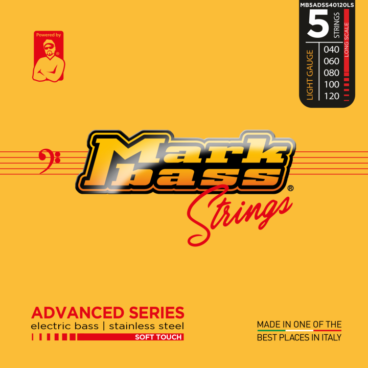 Acquista MARK STRINGS MB5ADSS40120LS SOFT TOUCH ELECTRIC BASS STAINLESS STEEL - 040 060 080 1 online | Merula Strumenti Musicali
