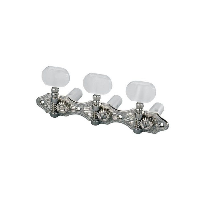 Meccanica HauserPer chitarra classicaAlbero in nylonRapporto 1:16Peso 161g/Pz.Diametro foro 10 mmBottone in acrilico