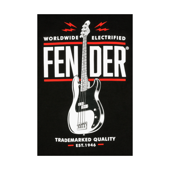 Acquista FENDER P-BASS TM T-SHIRT, BLK S 9190134306 online | Merula Strumenti Musicali