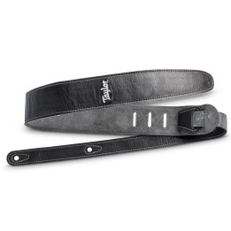 Acquista TAYLOR TL251-06 Taylor 2.5" Black Leather Guitar Strap - Black, Suede Back online | Merula Strumenti Musicali