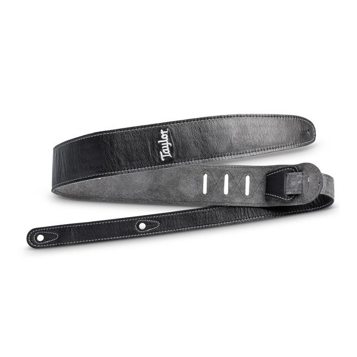 Acquista TAYLOR TL251-06 Taylor 2.5" Black Leather Guitar Strap - Black, Suede Back online | Merula Strumenti Musicali