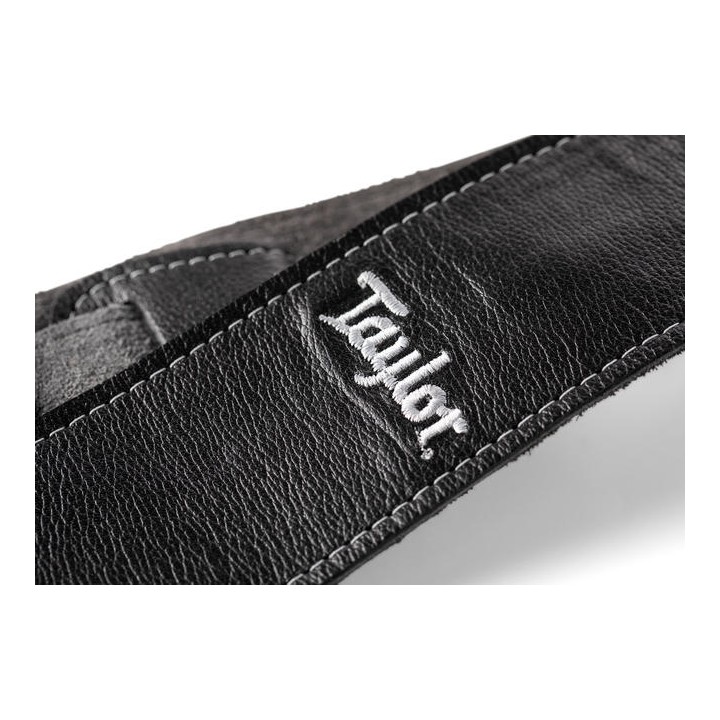 Acquista TAYLOR TL251-06 Taylor 2.5" Black Leather Guitar Strap - Black, Suede Back online | Merula Strumenti Musicali