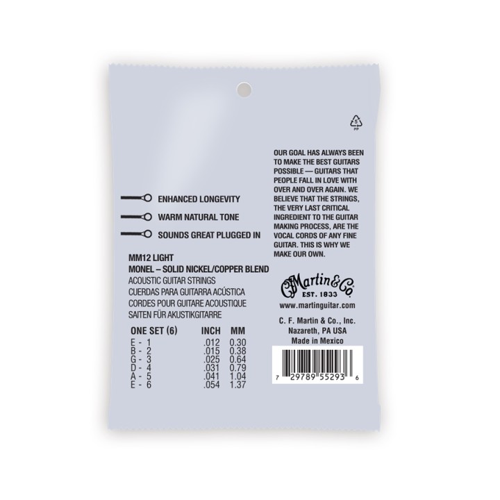 Acquista MARTIN MM12 RETRO ACOUSTIC LIGHT MONEL WOUND 12-54 online | Merula Strumenti Musicali