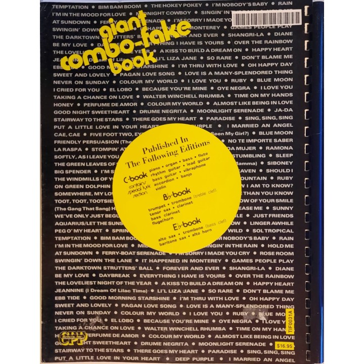 Acquista BIG 3 PUBLICATION GIANT COMBO-FAKE BOOK | Merula Strumenti Musicali