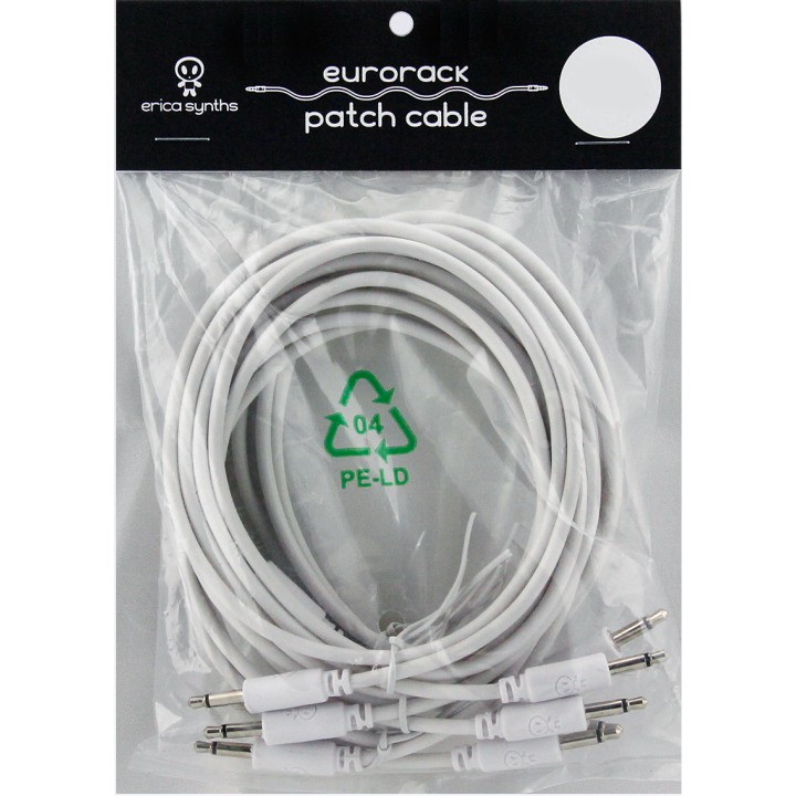 Erica Synths - 5pcs 60 Cm Cables, White