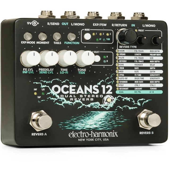 Acquista ELECTRO-HARMONIX Oceans 12 Dual Stereo Reverb online | Merula Strumenti Musicali