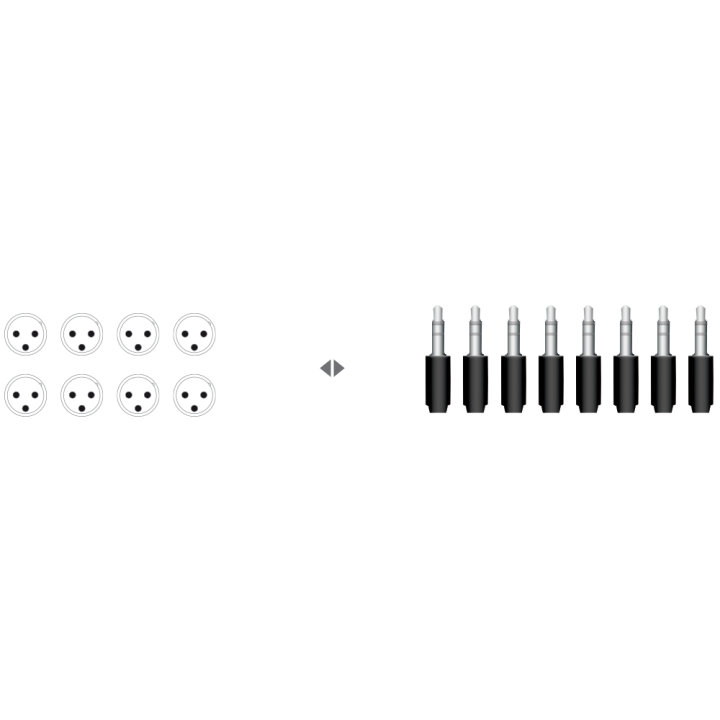 Acquista ALVA T8X8PRO2 | MULTI-CORE 8 TRS - 8 XLR M 2M online | Merula Strumenti Musicali