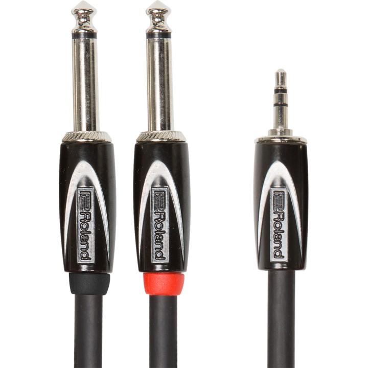 roland rcc-15-3528v2  4,5 m cavo insert mini jack trs doppio jack ts
