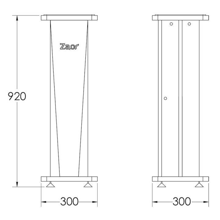Acquista ZAOR MIZA STAND V36 (PAIR, FIX) BLACK online | Merula Strumenti Musicali