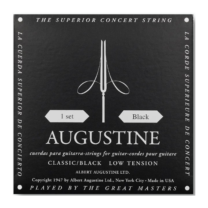 Acquista AUGUSTINE CORDE PER CHITARRA CLASSICA BLACK - LOW TENSION online | Merula Strumenti Musicali