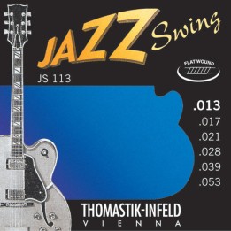 Acquista THOMASTIK Js113 Corde Per Chitarra Elettrica Jazz Swing Series Nickel Flat Wound 13- online | Merula Strumenti Musicali