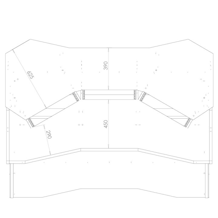Acquista ZAOR MIZA X2 FLEX 5 LEVEL COCKPIT DESK GREY WENGE online | Merula Strumenti Musicali