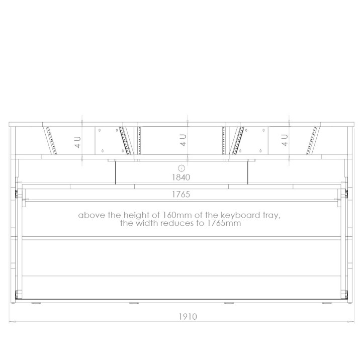 Acquista ZAOR MIZA X2 FLEX 5 LEVEL COCKPIT DESK GREY WENGE online | Merula Strumenti Musicali