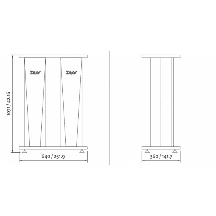 Acquista ZAOR STAND CROCE 42 DUO (COPPIA) BLACK online | Merula Strumenti Musicali