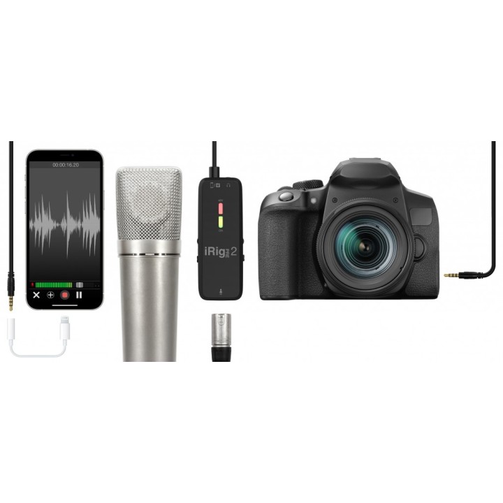 ik multimedia irig pre 2 preamplificatore microfonico tascabile