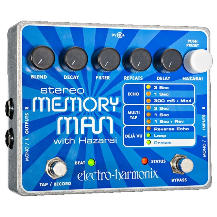 Acquista ELECTRO-HARMONIX STEREO MEMORY MAN WITH HAZARAI online | Merula Strumenti Musicali