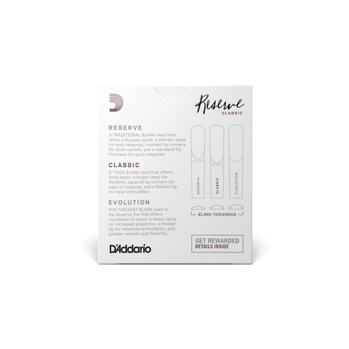 Acquista D'ADDARIO RESERVE CLASSIC ANCE CLARINETTO SIb 3.0  - DCT1030 online | Merula Strumenti Musicali