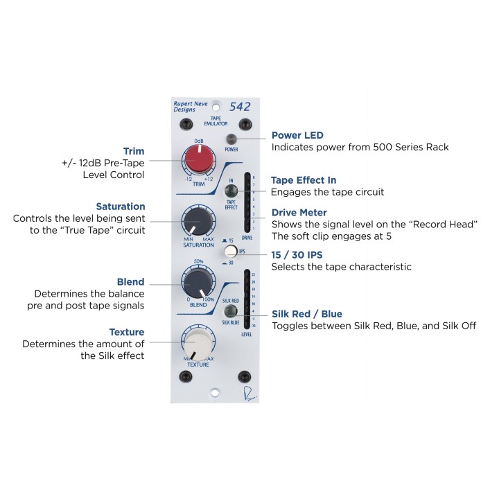 Acquista RUPERT NEVE DESIGNS 542 | Tape Emulator online | Merula Strumenti Musicali
