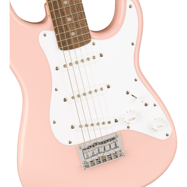Acquista SQUIER Mini Stratocaster, Laurel Fingerboard, Shell Pink online | Merula Strumenti Musicali