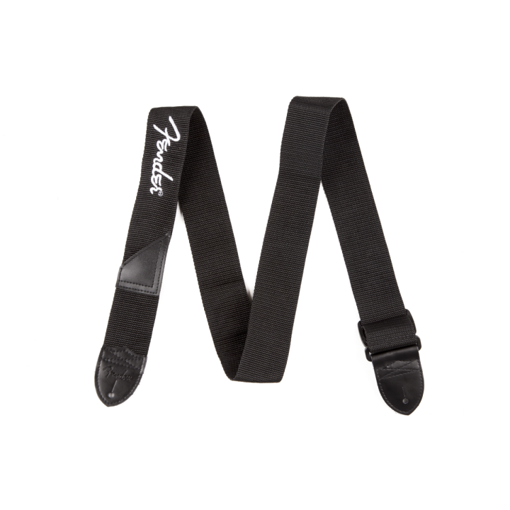 Acquista FENDER 2" Blk Poly Strap, Wht 0990662080 online | Merula Strumenti Musicali