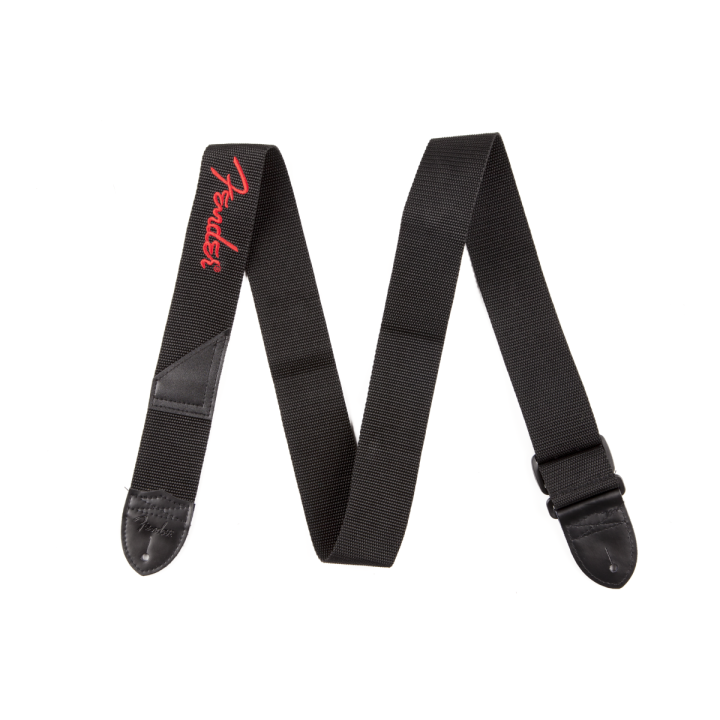 Acquista FENDER 2" Blk Poly Strap, Red 0990662015 online | Merula Strumenti Musicali