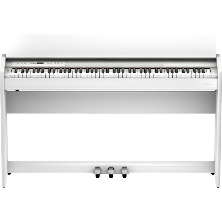 roland f701 white piano digitale con mobile