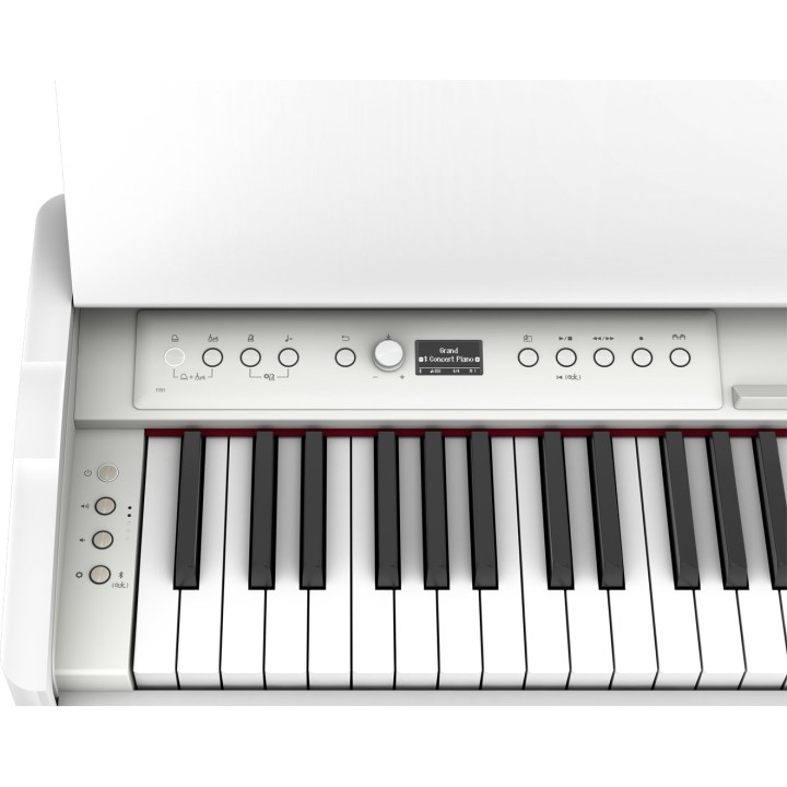 roland f701 white piano digitale con mobile