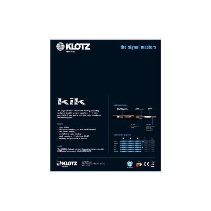 Acquista KLOTZ KIKKG6.0PRSW online | Merula Strumenti Musicali